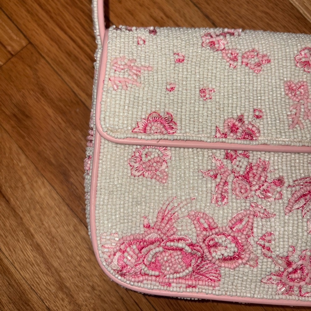 STAUD Tommy Beaded Bag Cherry Blossom Toile - Picture 5 of 9
